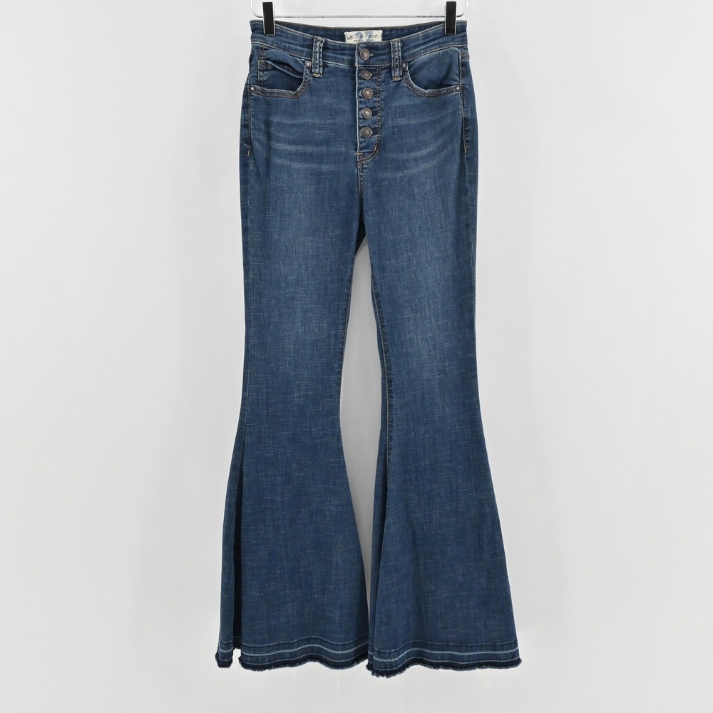 Free People Irreplaceable Flare Jeans Womens Size‎ 27 Button Fly Bell Bottoms
